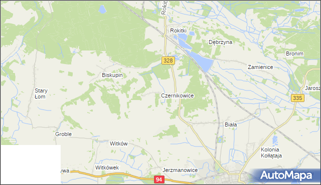 mapa Czernikowice, Czernikowice na mapie Targeo