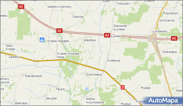 mapa Grochówka Kolonia, Grochówka Kolonia na mapie Targeo