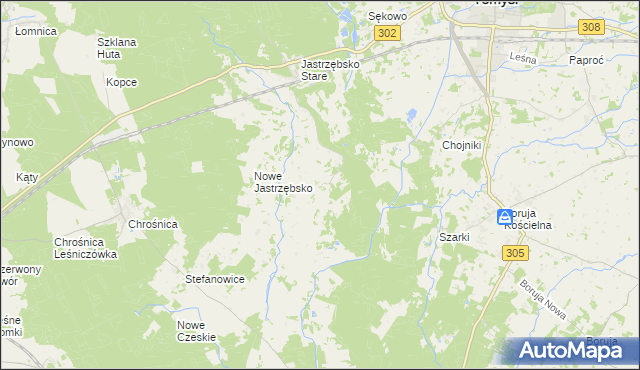 mapa Grubsko, Grubsko na mapie Targeo