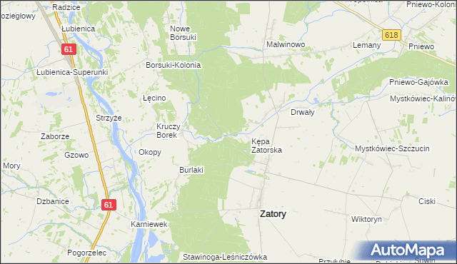 mapa Kępa Zatorska-Gajówka, Kępa Zatorska-Gajówka na mapie Targeo