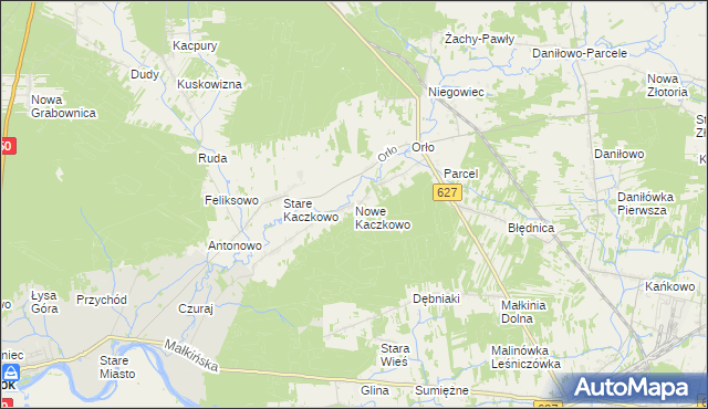 mapa Nowe Kaczkowo, Nowe Kaczkowo na mapie Targeo