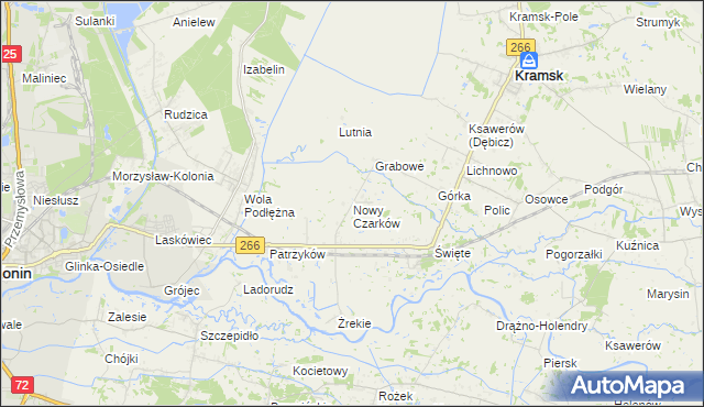 mapa Nowy Czarków, Nowy Czarków na mapie Targeo