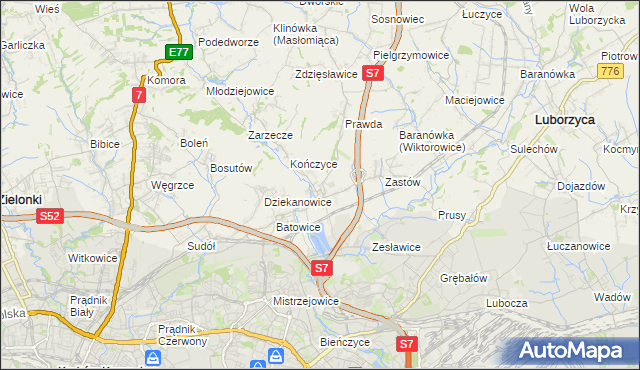 mapa Raciborowice gmina Michałowice, Raciborowice gmina Michałowice na mapie Targeo