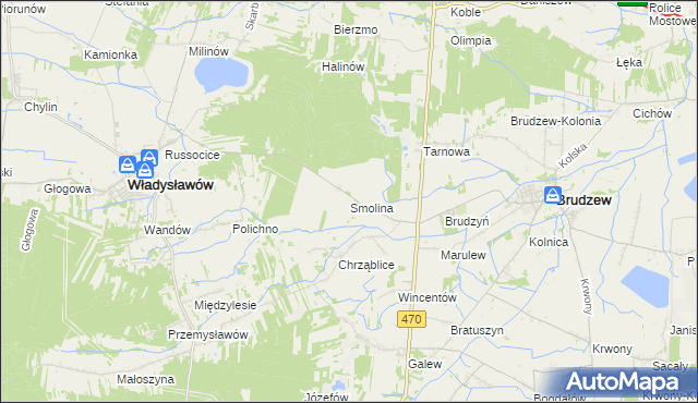 mapa Smolina, Smolina na mapie Targeo
