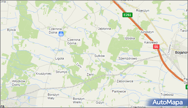 mapa Sułków gmina Góra, Sułków gmina Góra na mapie Targeo