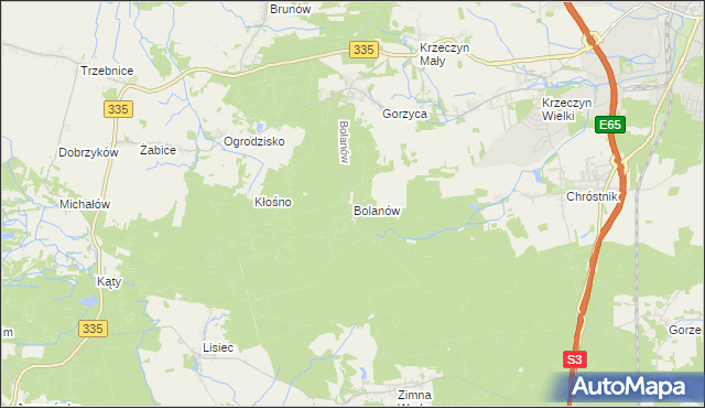 mapa Bolanów, Bolanów na mapie Targeo