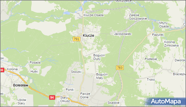 mapa Bogucin Duży, Bogucin Duży na mapie Targeo