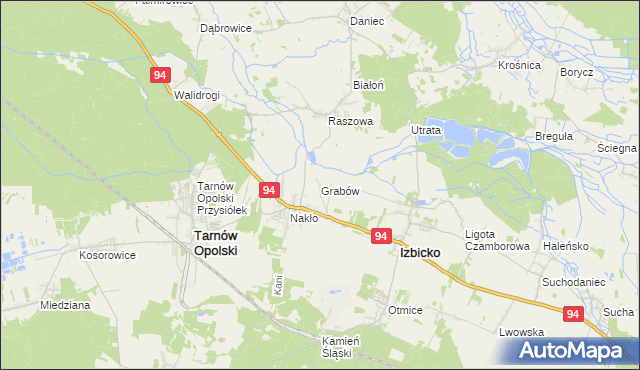 mapa Grabów gmina Izbicko, Grabów gmina Izbicko na mapie Targeo