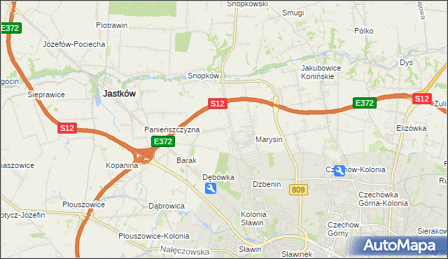 mapa Natalin gmina Jastków, Natalin gmina Jastków na mapie Targeo