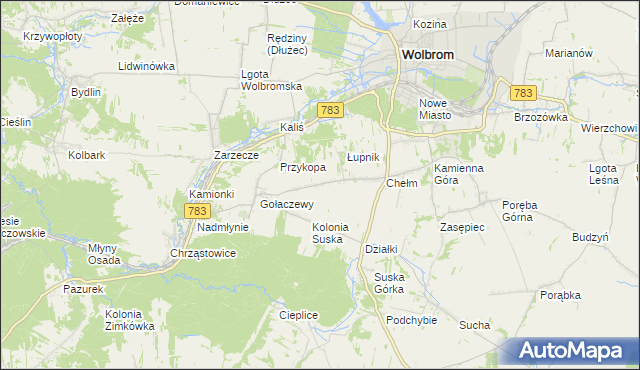 mapa Kolonia Chełmska, Kolonia Chełmska na mapie Targeo