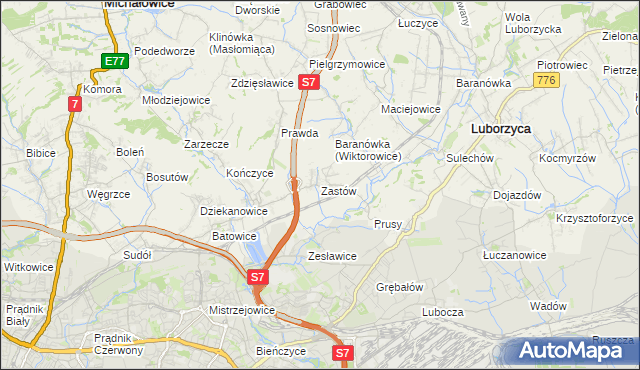 mapa Zastów, Zastów na mapie Targeo