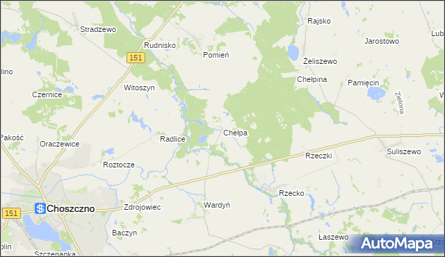 mapa Chełpa, Chełpa na mapie Targeo