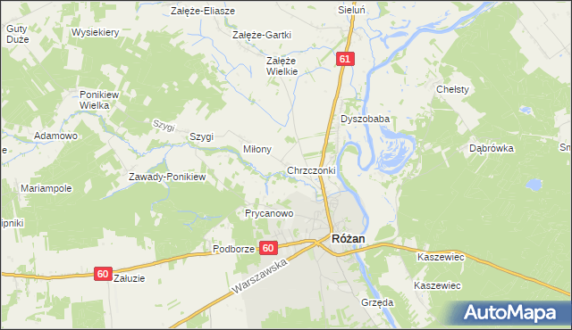 mapa Chrzczonki, Chrzczonki na mapie Targeo