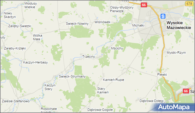 mapa Dąbrowa-Dzięciel, Dąbrowa-Dzięciel na mapie Targeo