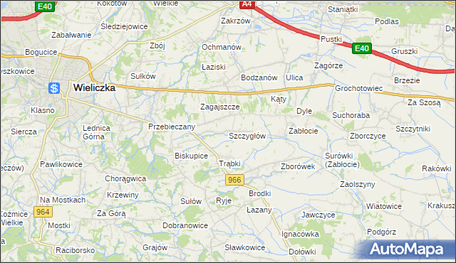 mapa Szczygłów, Szczygłów na mapie Targeo
