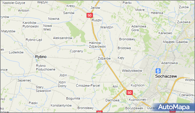 mapa Żdżarów, Żdżarów na mapie Targeo
