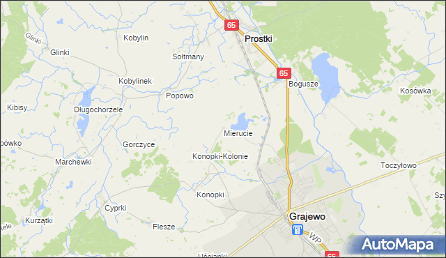 mapa Mierucie, Mierucie na mapie Targeo