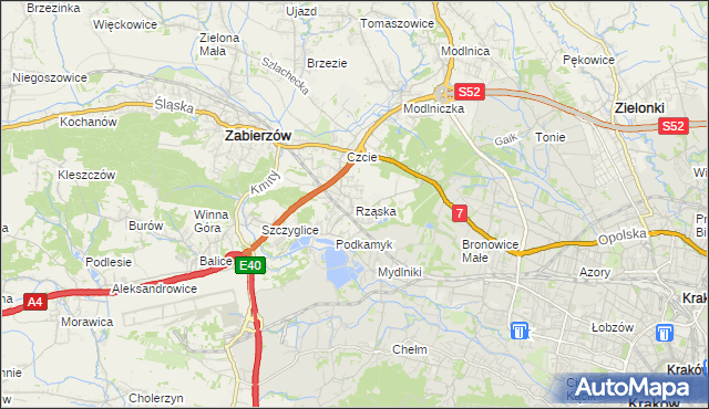 mapa Rząska, Rząska na mapie Targeo