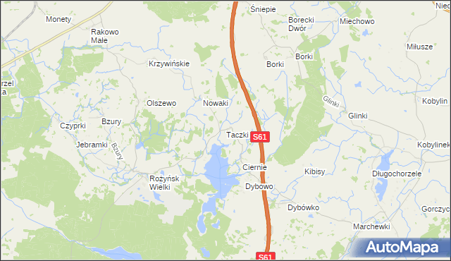 mapa Taczki, Taczki na mapie Targeo