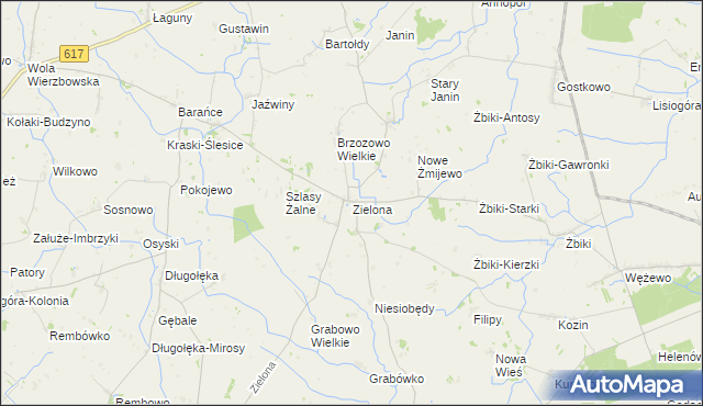 mapa Zielona gmina Krasne, Zielona gmina Krasne na mapie Targeo