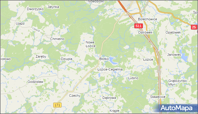 mapa Błotko, Błotko na mapie Targeo