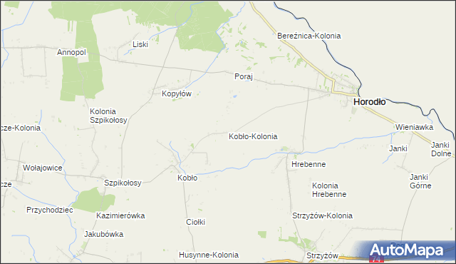 mapa Kobło-Kolonia, Kobło-Kolonia na mapie Targeo