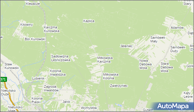 mapa Miłkowska Karczma, Miłkowska Karczma na mapie Targeo