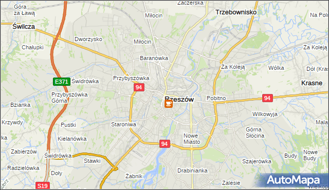 mapa Rzeszów, Rzeszów na mapie Targeo