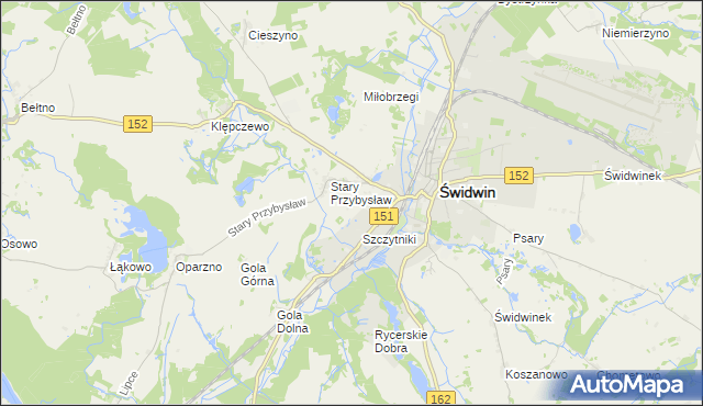 mapa Nowy Przybysław, Nowy Przybysław na mapie Targeo