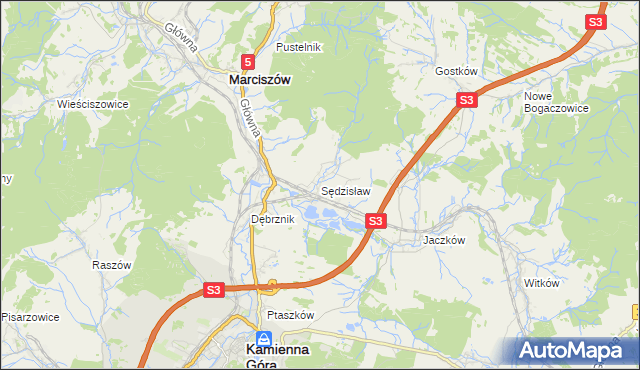 mapa Sędzisław, Sędzisław na mapie Targeo