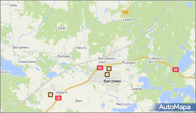 mapa Barczewski Dwór, Barczewski Dwór na mapie Targeo