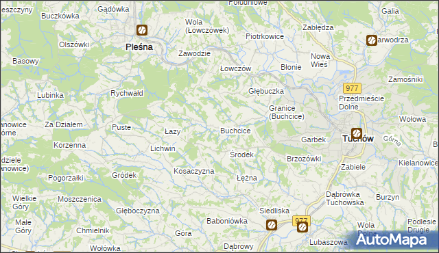 mapa Buchcice, Buchcice na mapie Targeo