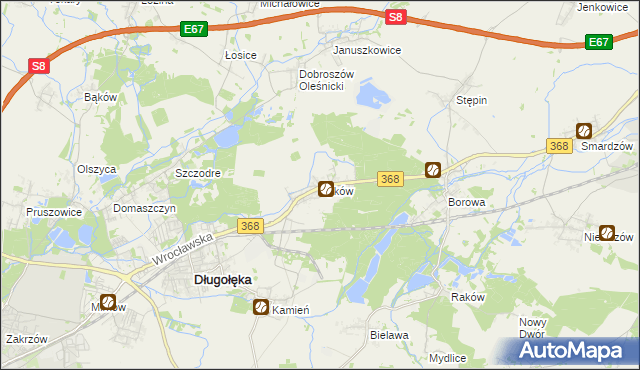 mapa Byków, Byków na mapie Targeo