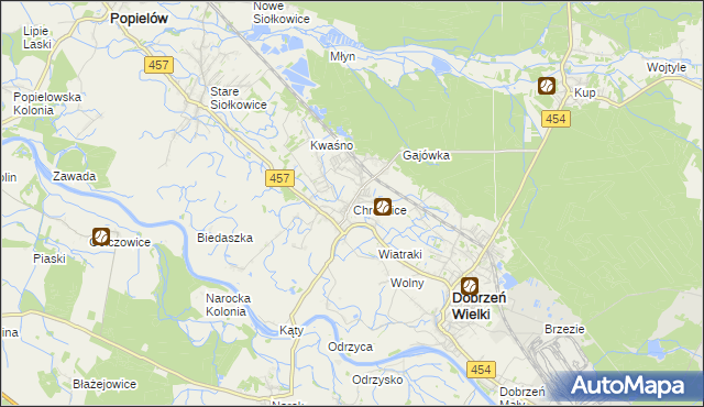 mapa Chróścice, Chróścice na mapie Targeo