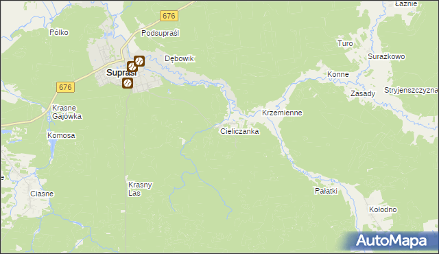 mapa Cieliczanka, Cieliczanka na mapie Targeo