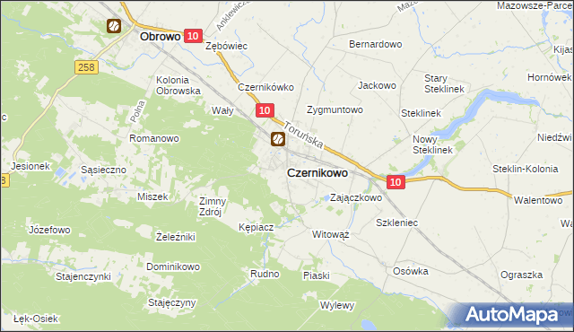 mapa Czernikowo, Czernikowo na mapie Targeo