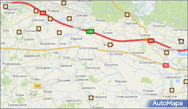 mapa Czyżów gmina Gdów, Czyżów gmina Gdów na mapie Targeo
