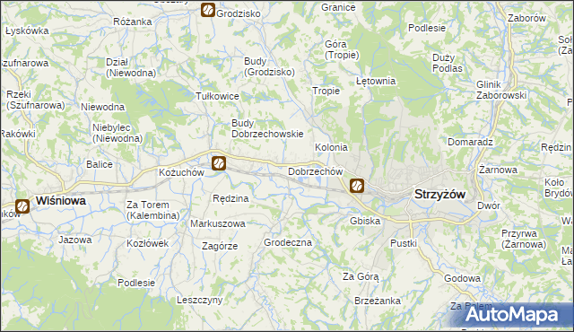 mapa Dobrzechów, Dobrzechów na mapie Targeo