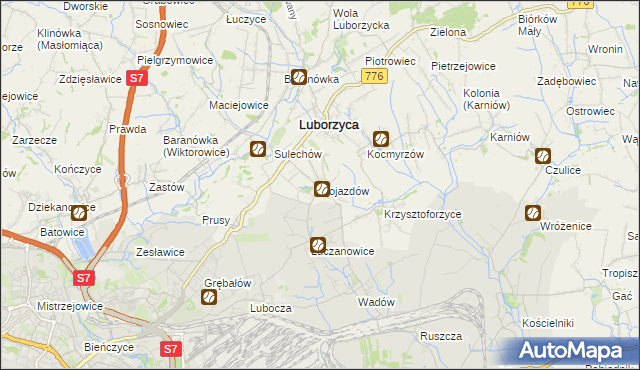 mapa Dojazdów, Dojazdów na mapie Targeo