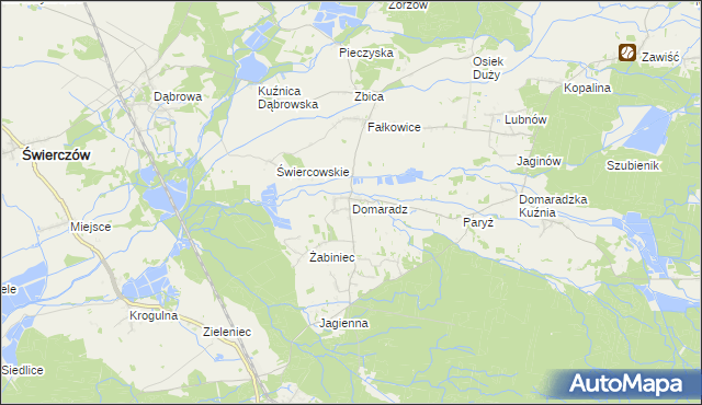 mapa Domaradz gmina Pokój, Domaradz gmina Pokój na mapie Targeo