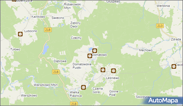 mapa Domatowo, Domatowo na mapie Targeo