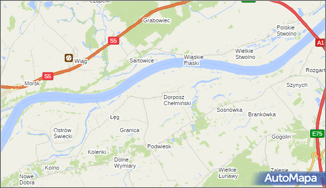 mapa Dorposz Chełmiński, Dorposz Chełmiński na mapie Targeo