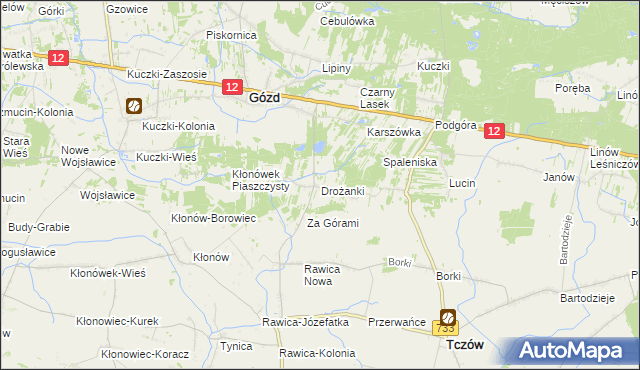 mapa Drożanki, Drożanki na mapie Targeo