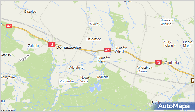 mapa Duczów Mały, Duczów Mały na mapie Targeo