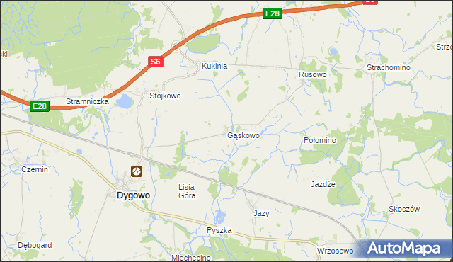 mapa Gąskowo, Gąskowo na mapie Targeo