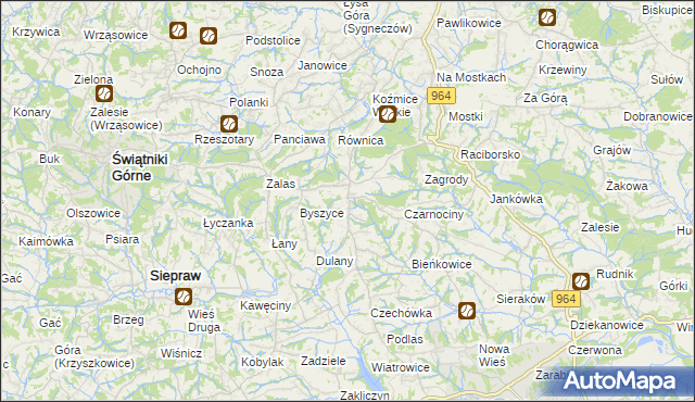 mapa Gorzków gmina Wieliczka, Gorzków gmina Wieliczka na mapie Targeo