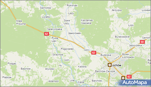 mapa Gwizdały, Gwizdały na mapie Targeo