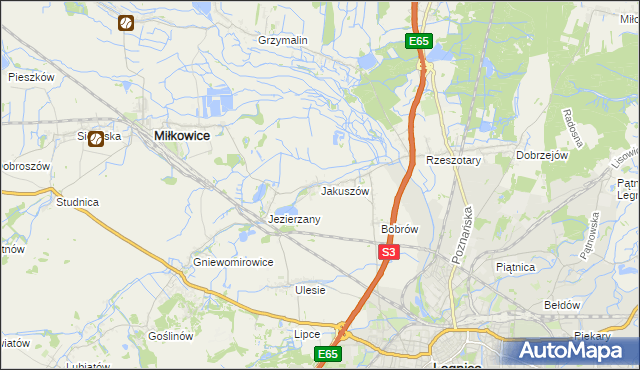 mapa Jakuszów, Jakuszów na mapie Targeo