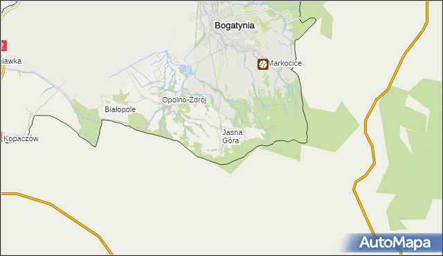 mapa Jasna Góra gmina Bogatynia, Jasna Góra gmina Bogatynia na mapie Targeo