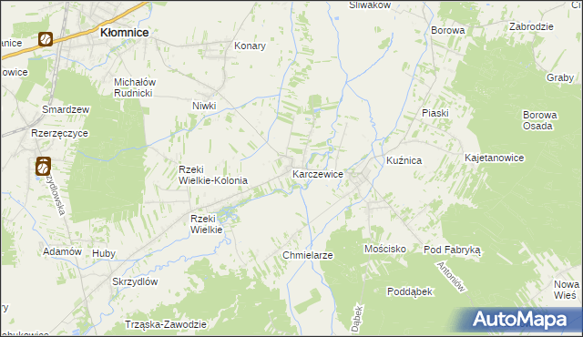 mapa Karczewice, Karczewice na mapie Targeo